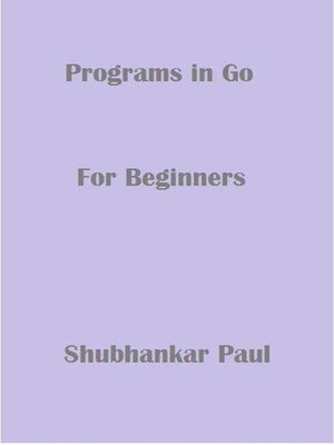 cover image of Programs in Go